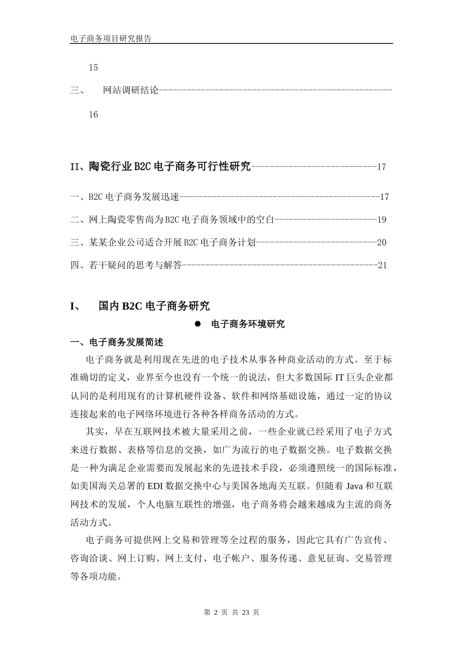 某某企业电子商务项目研究报告.doc22（免费下载）(固顶)_第2页