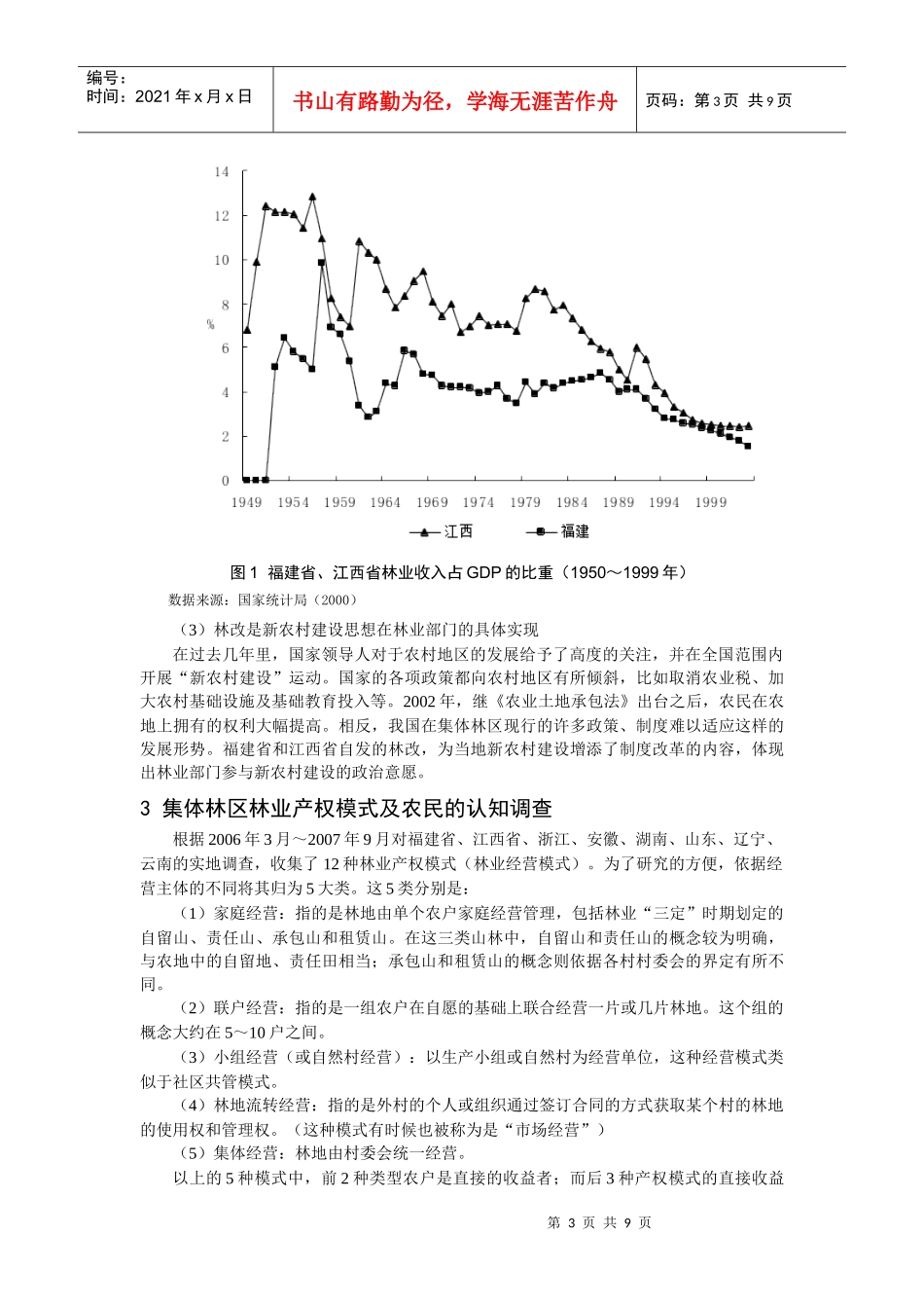 我国集体林区林权制度改革模式调查分析_第3页