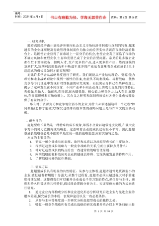 成长型的企业的战略