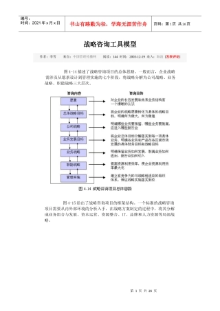 战略咨询方法及实例