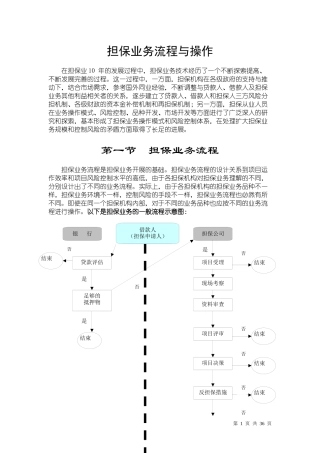 担保业务流程与操作详述
