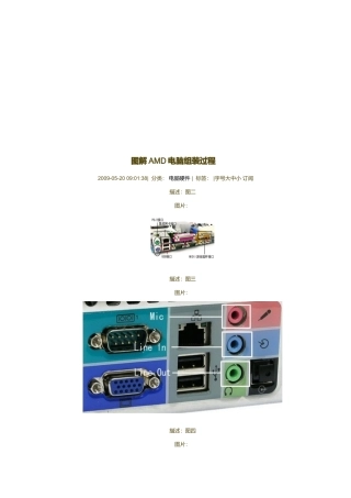 图解AMD电脑组装过程介绍