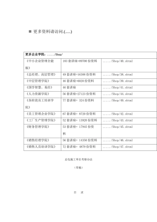 总包施工单位考察管理制度