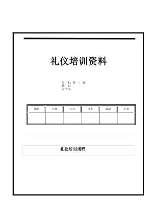 戴德梁行礼仪培训规程