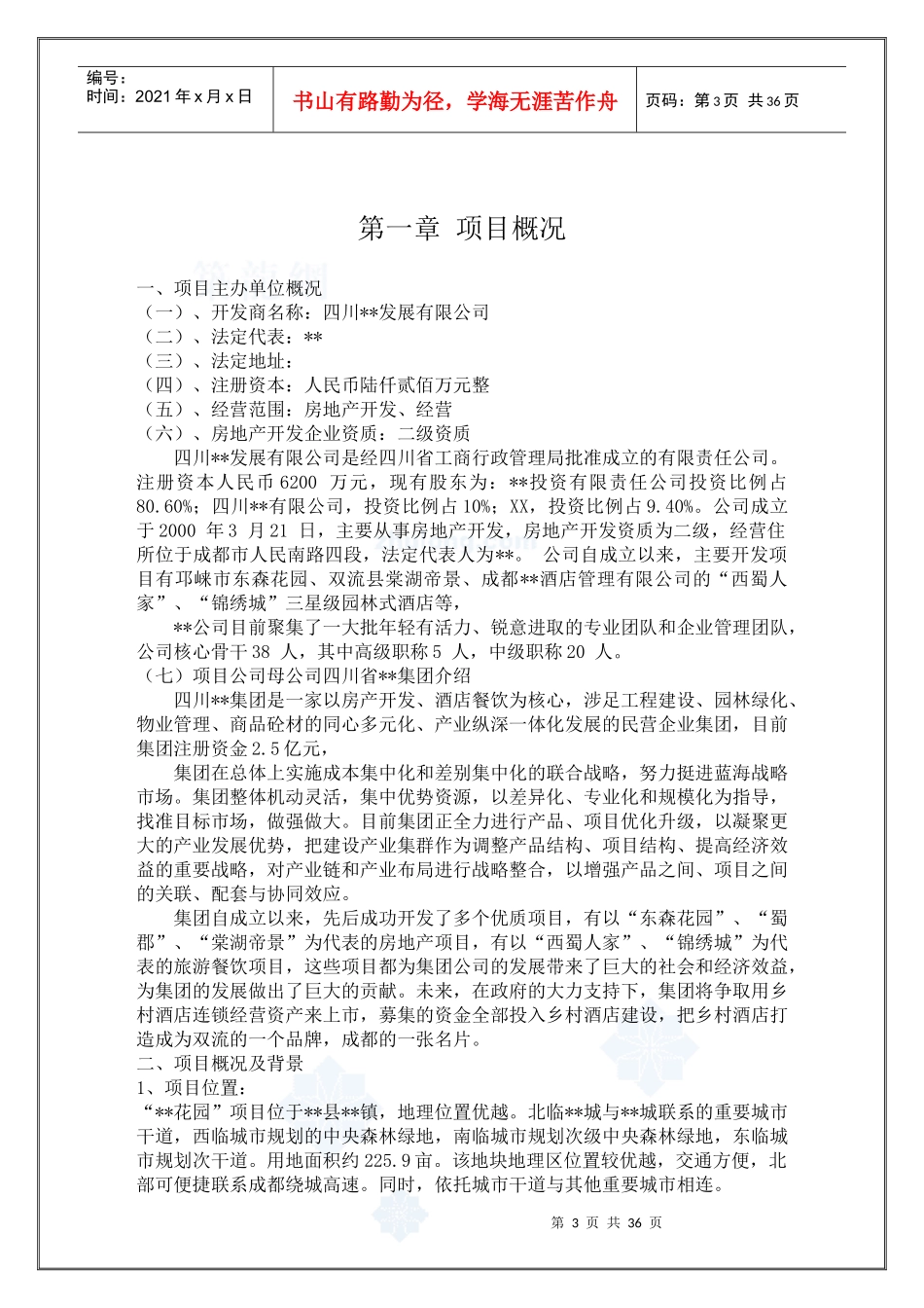 成都某项目可行性研究报告1_secret_第3页