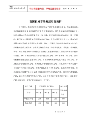 我国板材市场发展形势简析doc8(1)