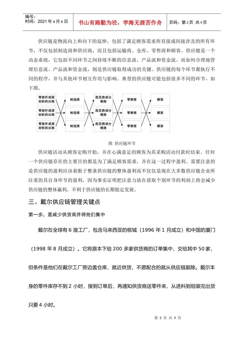 戴尔公司供应链管理流程综合分析报告_第3页