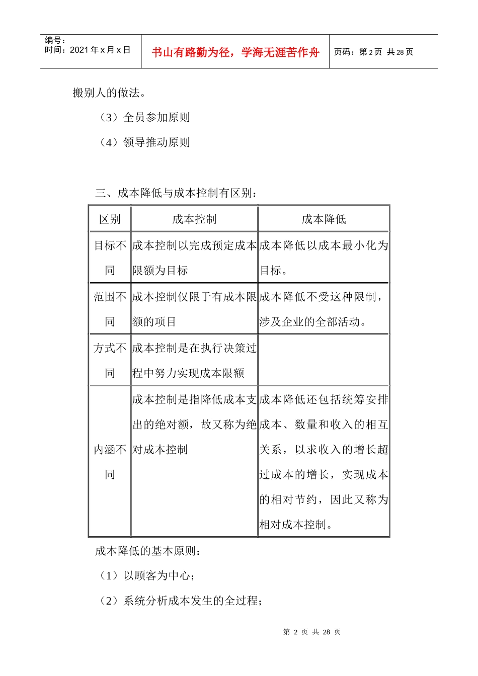 成本控制及标准成本讲解_第2页