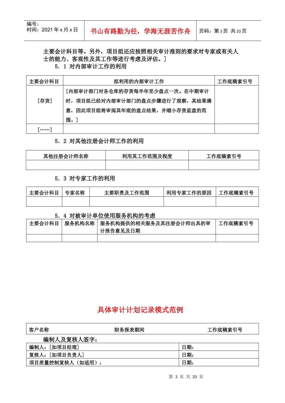 总体审计策略记录模式范例_第3页