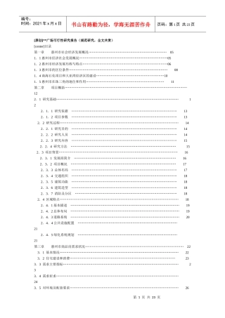 惠州某广场可行性研究报告