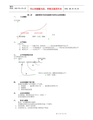 战略管理中的其他重要术语和企业控制模式