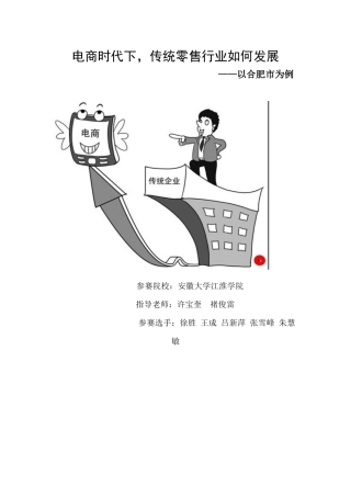 标注版《电商时代下传统零售业如何发展——以合肥市为例)