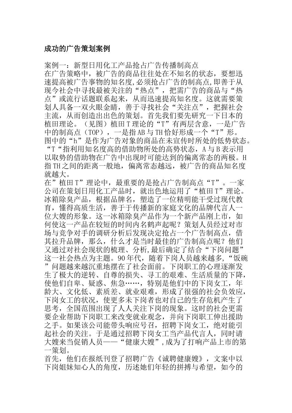 成功的广告策划案例分析_第1页