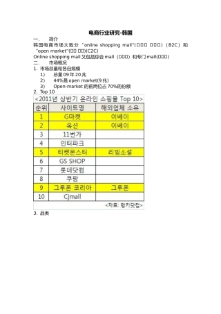 电商行业研究_韩国