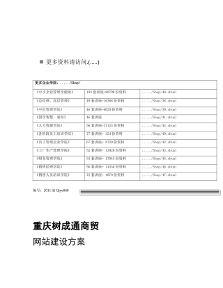 某商贸网站建设方案研讨