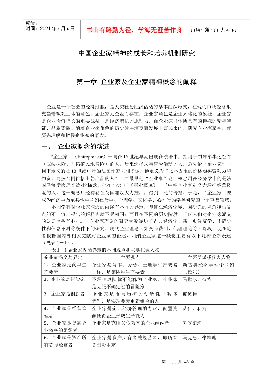 我国企业家精神的成长于培养_第1页