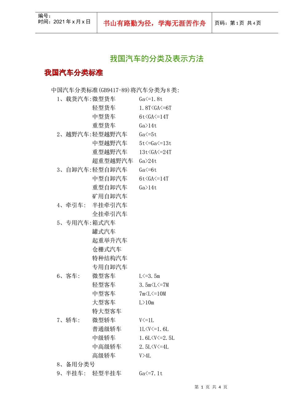 我国汽车的分类及表示方法(doc6)(1)_第1页