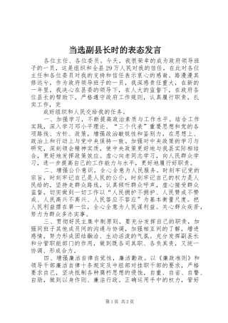 当选副县长时的表态发言稿 (2)