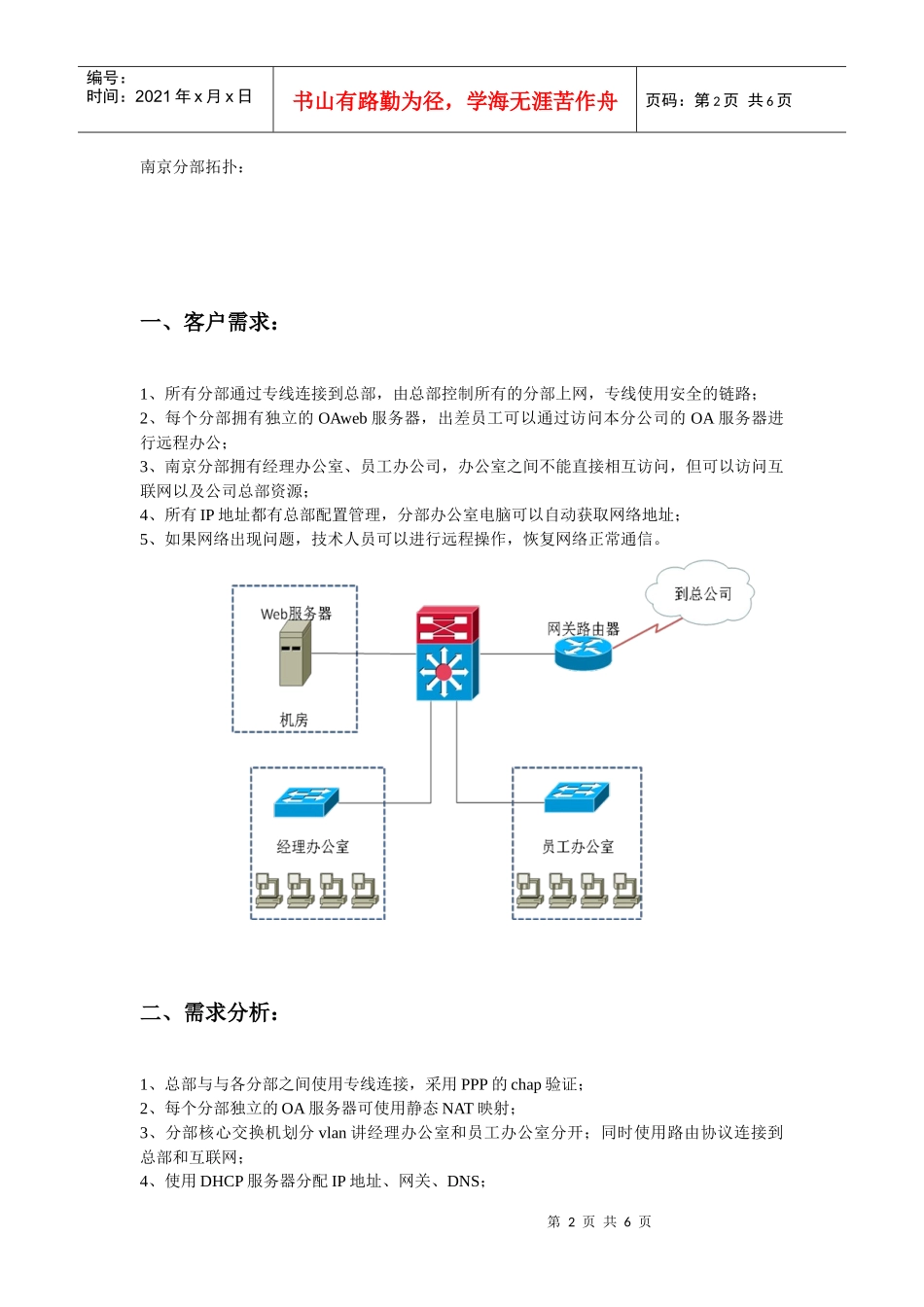 思科CCNA项目案例设计_第2页