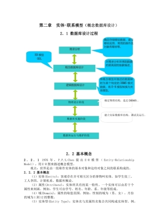 数据库系统工程师-02实体-联系模型