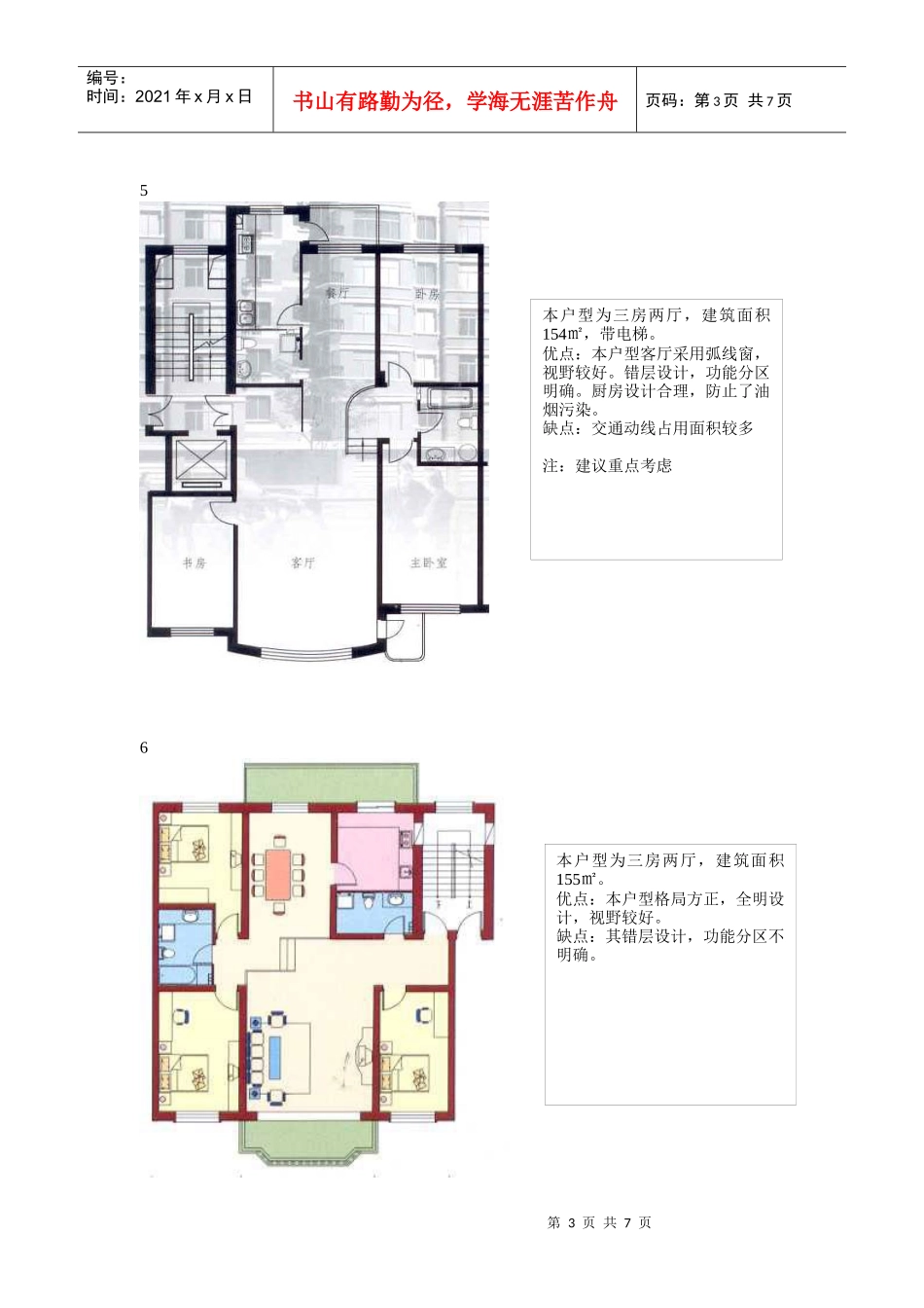 户型建议与优劣分析_第3页