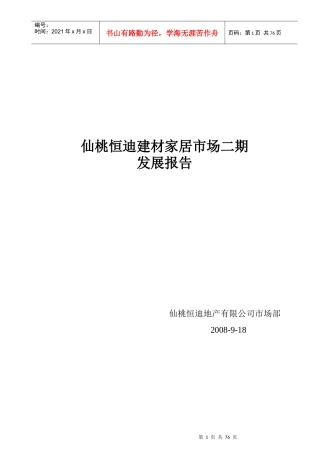恒迪建材家居市场2期发展报告(1)