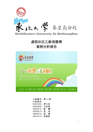 虚拟社区案例分析之新浪微博