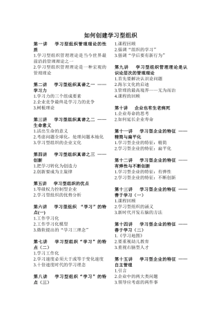 怎样创建学习型组织(doc 63页)