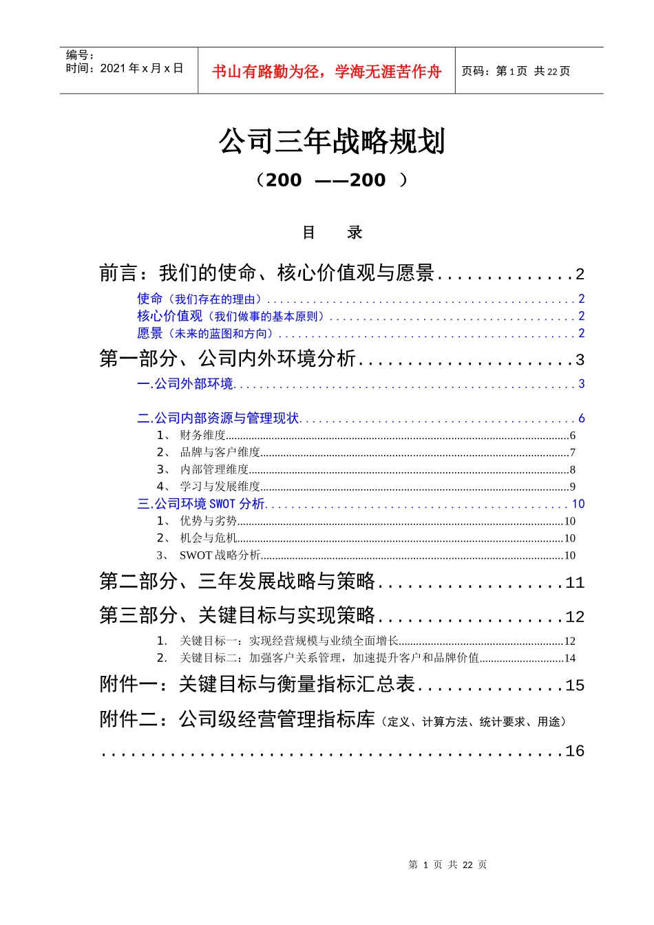 战略规划书模板_第2页
