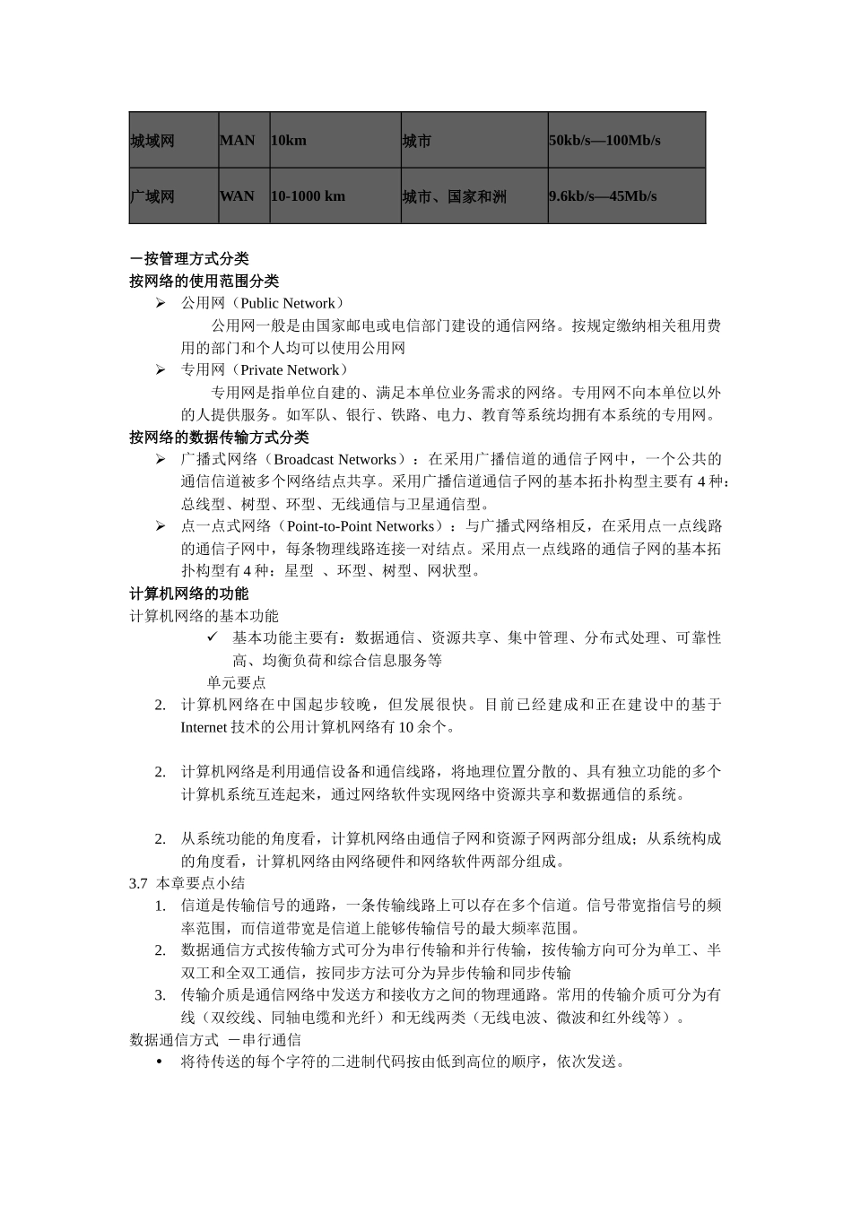 网络工程 空间信息技术 大一上学期考试要点 任方整理_第2页