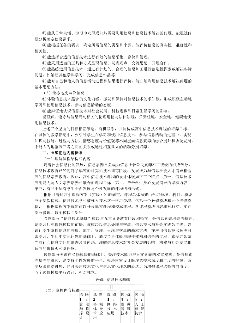 江西省普通高中新课程实验信息技术学科教学指导意见(试行)_第2页