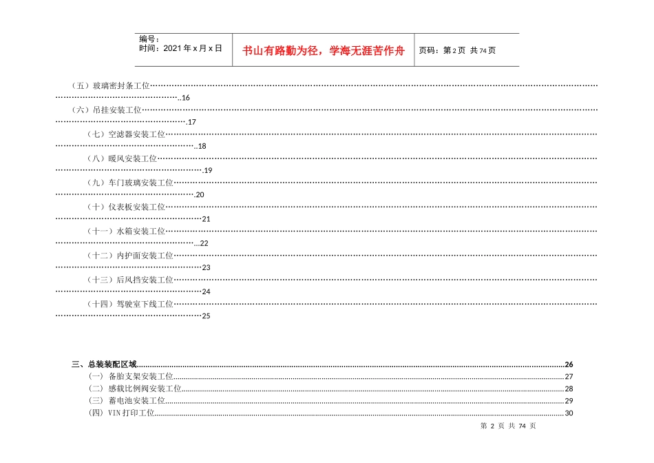 总装工艺隐患排查策划(分配)表_第2页