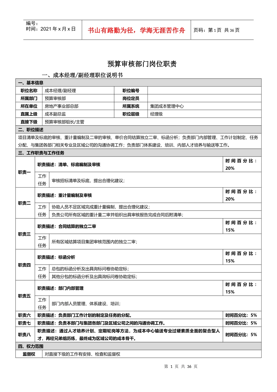 成本管理中心岗位职责_第1页