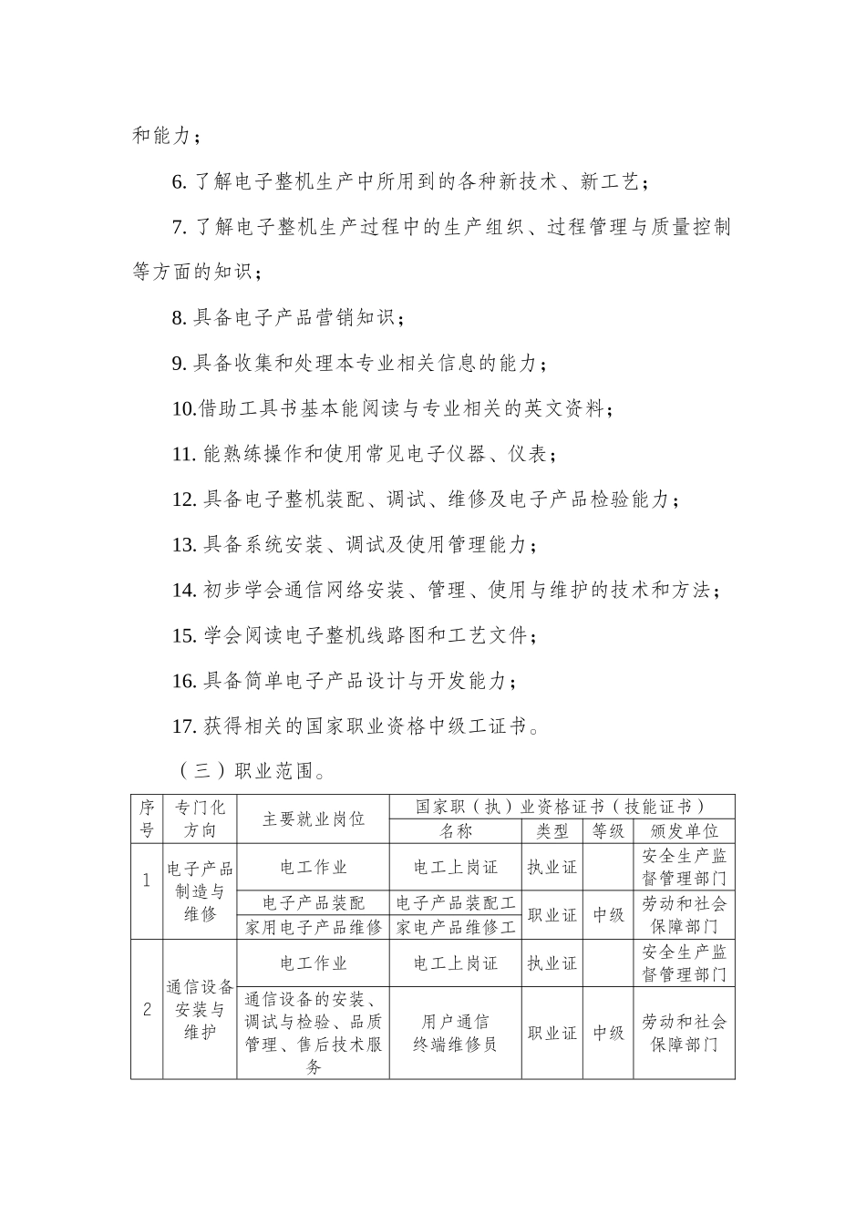 电子与信息技术专业示范性教学方案_第2页