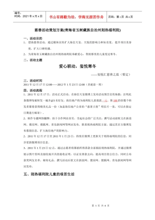 慈善活动策划方案12-13