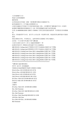 大众电脑编号全集