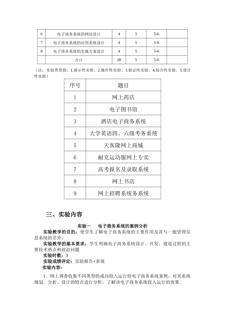 电子商务系统分析与设计实验课程教学大纲12-13(2)_第2页