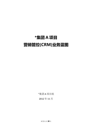 某集团项目营销管控CRM业务蓝图