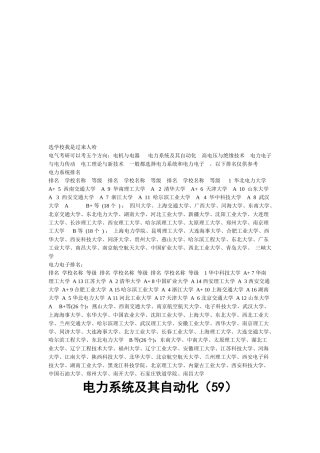 论电气工程及其自动化专业排名