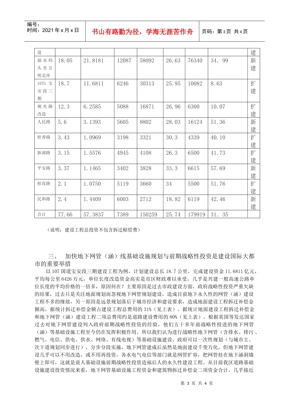 我区城市地下基础设施建设进行前期战略性投资的必要性_第3页