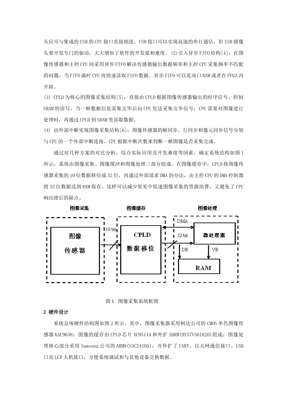 基于ARM9的CMOS图像采集系统的设计与实现1_第2页