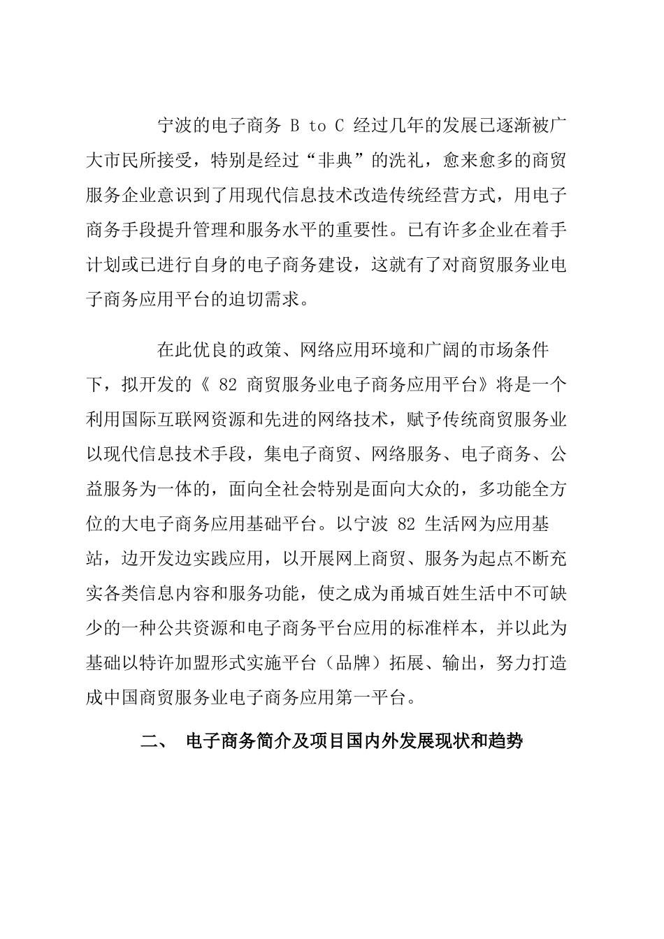 宁波市电子商务发展计划书_第2页