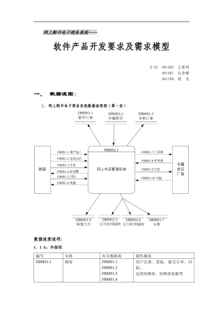 网上购书电子商务系统--软件产品开发要求及需求模型(DOC55)(1)