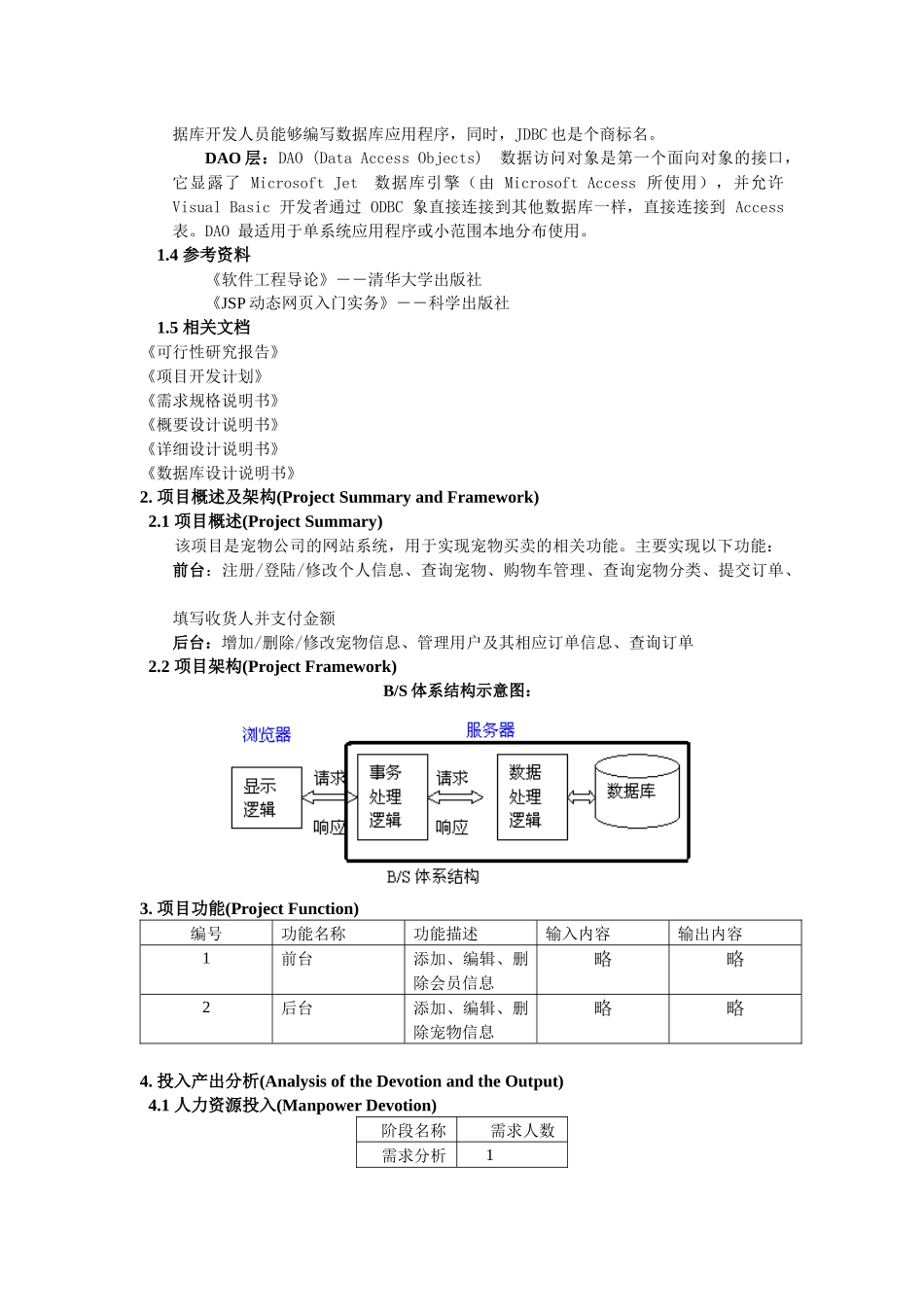 宠物商店电子商务网站开发文档_第2页