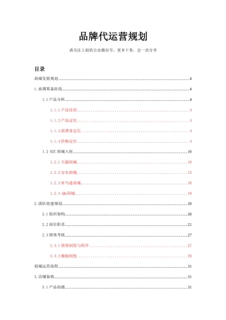 电商平台项目运营规划
