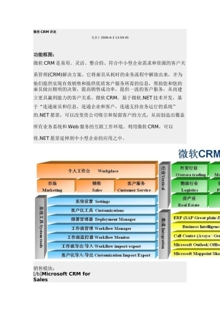 微软CRM详述