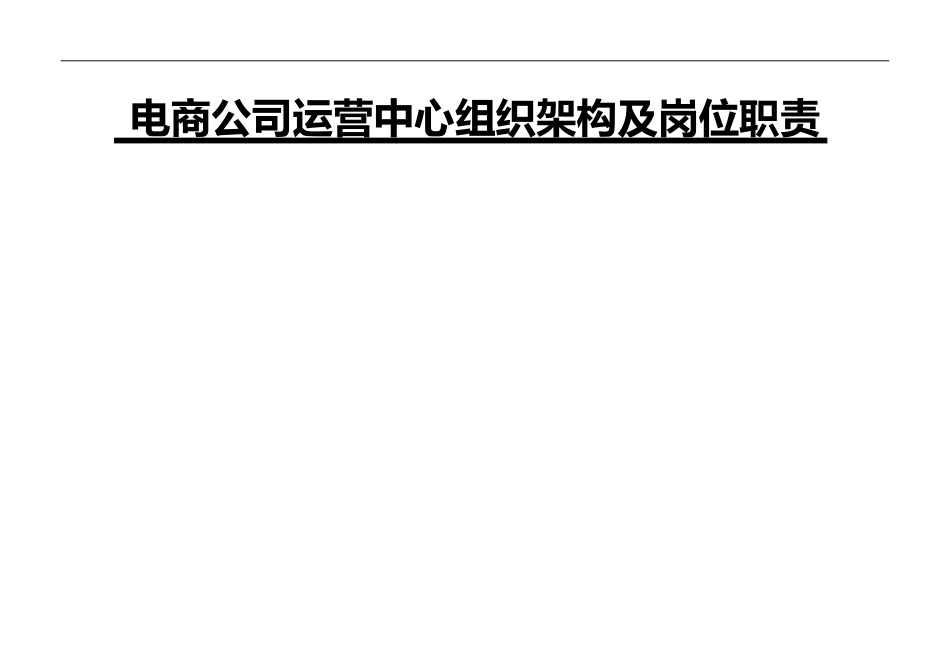 电商公司运营部企业组织结构和岗位职责(DOC77页)_第1页