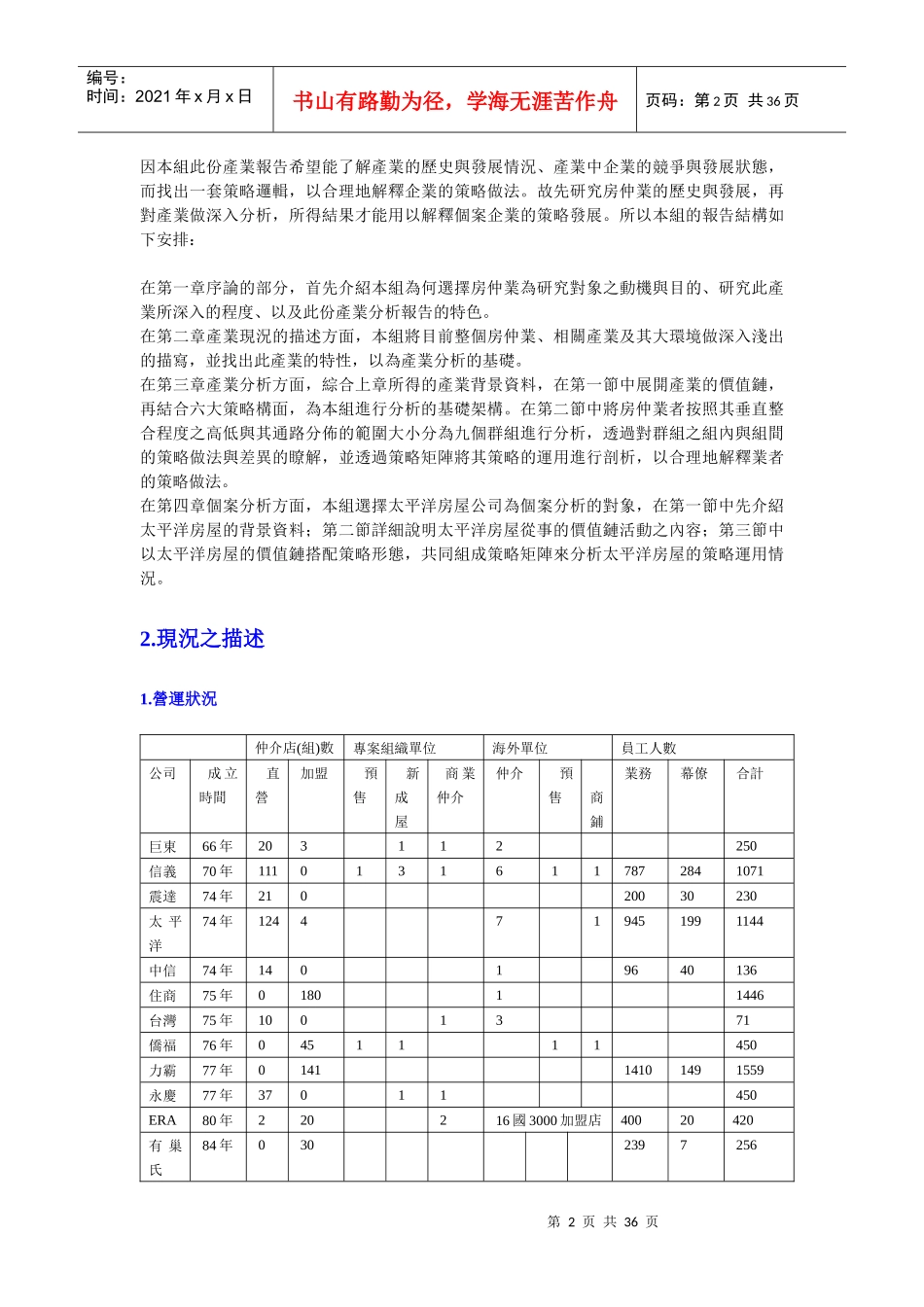 房屋仲介产业分析及太平洋房屋企业策略分析_第2页