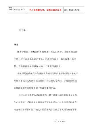 报纸策划书_word