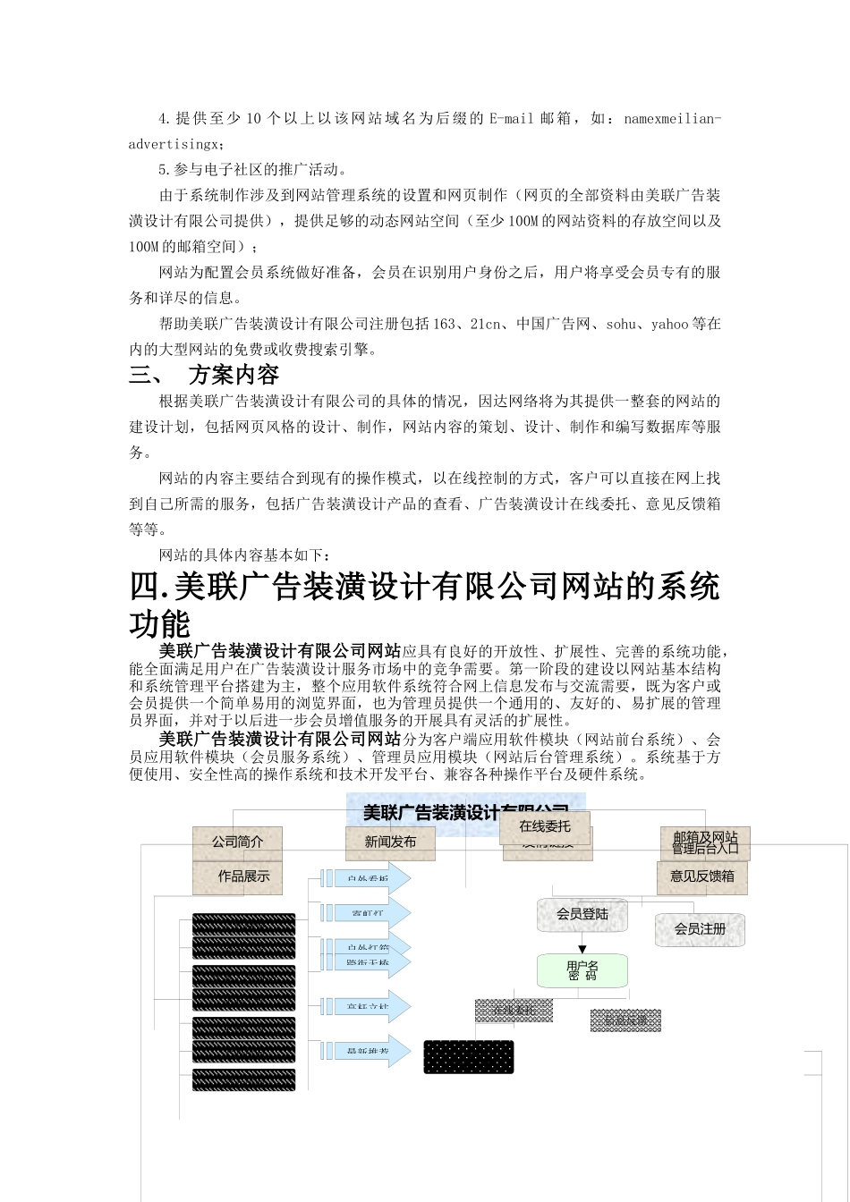 美联广告装潢设计网站方案_第3页